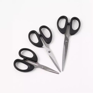 Household Scissors Stainless Steel Black Straight Head <b>Small</b> Medium Large For Home Office School Use - Product Image 3