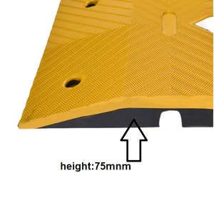 โรงงานขายส่ง ยางชะลอความเร็วแบบพกพา สีเหลือง ตัวลดความเร็วบนถนน - Product Image 5