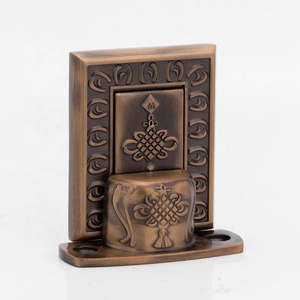 GUIDE prix d'usine maison décorative en <span class=keywords><strong>zinc</strong></span> butoir de porte vintage style européen porte de sol support de porte en bronze - Product Image 4