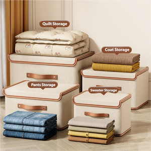 Organizador de Armario de Tela Oxford Resistente, Caja de Almacenamiento de Ropa Plegable con Tapa - Product Image 2