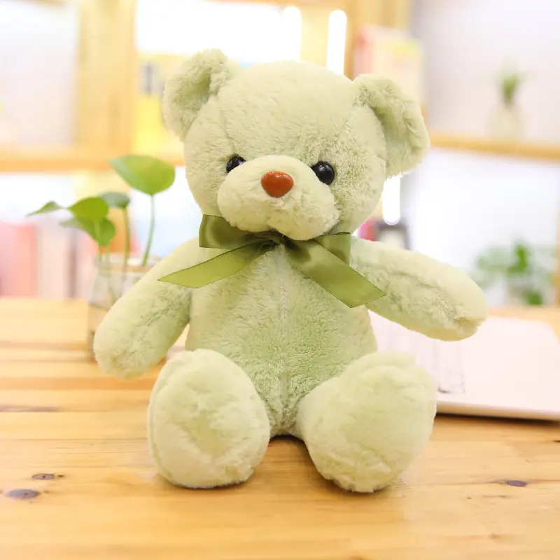 New Arrive 7 Colors 30cm Cute Bow Tie Bear Plush Toy Doll For Children Gift