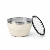 Bol isotherme en acier inoxydable de 30 oz avec couvercle hermétique, bol portable pour la conservation des aliments, bol de petit-déjeuner de bureau, bol à nouilles instantanées, bol à salade