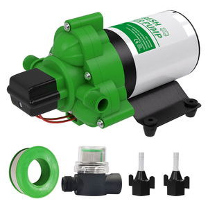 Bomba de Agua Dulce para RV/Caravana/Carro de Campamento, 12V, Autocebante, de Diafragma, 3.5 GPM, con Filtro Colador y Adaptadores, Bombas Autocebantes para Agua Limpia - Product Image 1