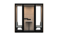 COMINE Cabine de réunion acoustique insonorisée moderne en bois pour 4 à 6 personnes, idéale pour la collaboration d'équipe, bureaux, entrepôts