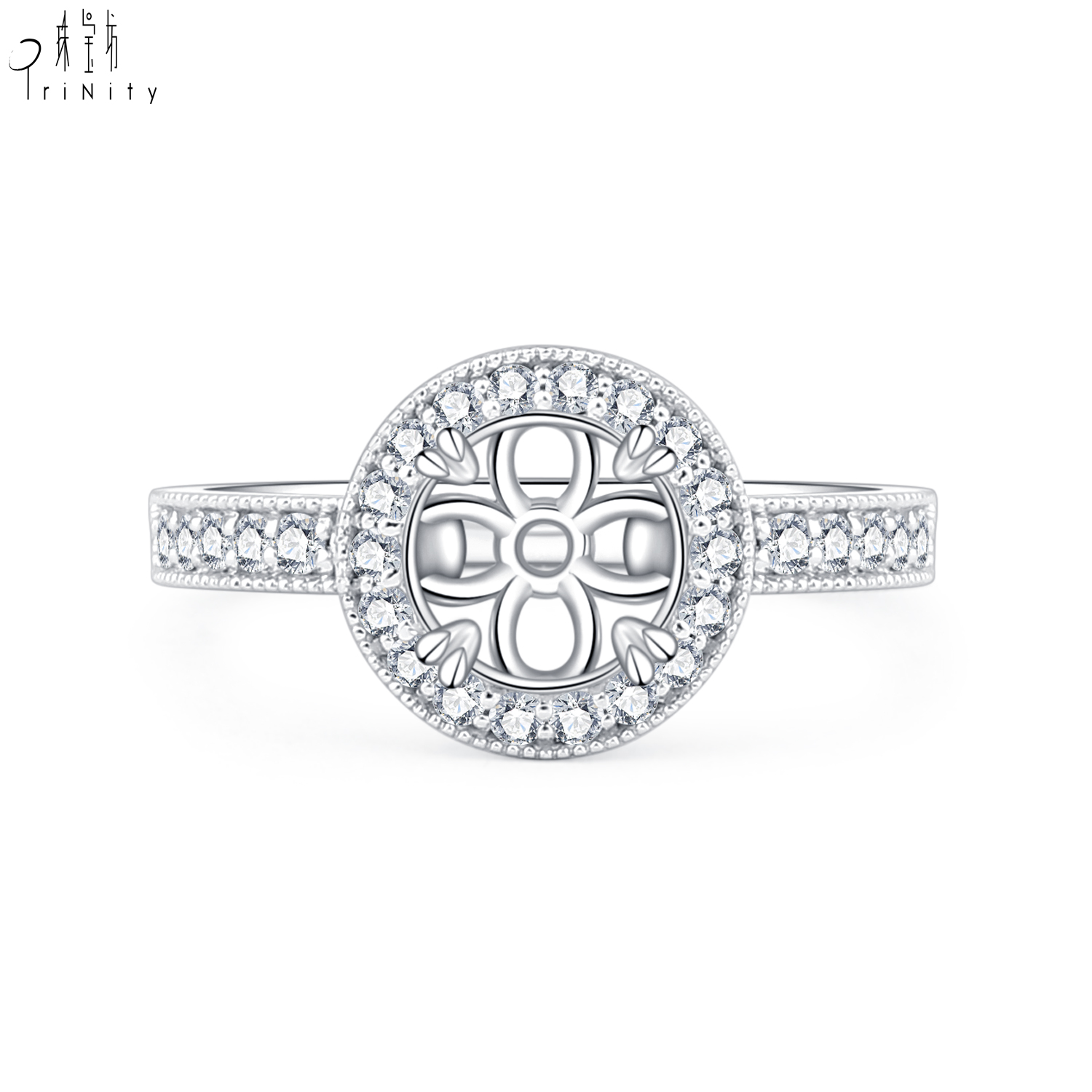 18K White Gold