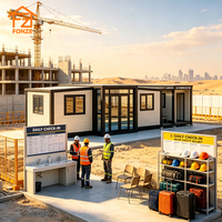 Maison conteneur modulable ignifuge, coupe-vent et étanche, conçue pour les dortoirs de travailleurs, adaptée aux infrastructures du Moyen-Orient