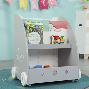 Tiktok Hot Modern Wood <strong>Grey</strong> Children Case Design Table Kids Book <strong>Shelf</strong> for Home - Product Image 1