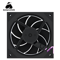 Ventilateur PWM AntarcChill Noir 120mm à Haut Débit d'Air, Faible Bruit, Roulement Fluide, Longue Durée de Vie, pour Boîtier PC, Dissipateur Thermique en Plastique OEM 4 Broches