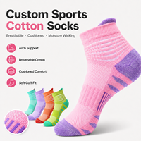 Chaussettes de sport basses en coton pour femme avec soutien de la voûte plantaire, talon et bout renforcés, respirantes pour la marche, le tennis et la gym