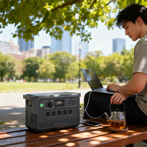 สถานีไฟฟ้าพกพาพลังงานแสงอาทิตย์แบบออฟกริด คลื่นไซน์บริสุทธิ์ MPPT 1200W 1008Wh 110/220V UPS ของแท้จากโรงงาน OEM/ODM ใหม่เอี่ยม - Product Image 2
