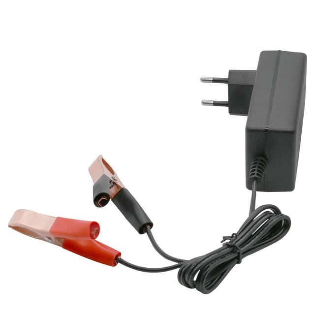 6V 12V 1A 2A Ah SLA GEL AGM Lead-acid External Battery Charger 2000mA Automatic Voltage Recognition Dual Purpose Battery Charger