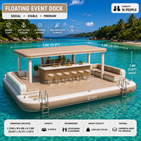 Plateforme flottante gonflable pour quai de bateau, quai de jet ski et loisirs aquatiques pour le plaisir aquatique en plein air