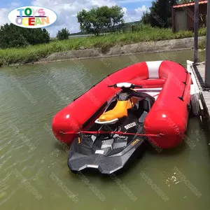 New design jetski boat jet ski powered inflatable tender mixes a jet ski with an inflatable boat for nimble on water travel