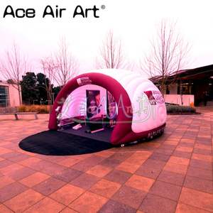 Tienda de campaña de lujo, media cúpula inflable, diseño de carcasa único para eventos al aire libre, fiestas y camping, carpa <span class=keywords><strong>Luna</strong></span> inflable iluminada con LED - Product Image 4