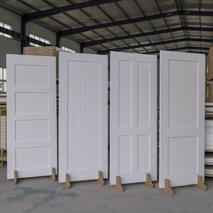 Pintu Interior MDF Putih Solid Core Gaya Shaker 1 2 3 4 Panel Grosir Pabrik - Product Image 1
