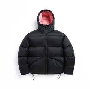 Chaqueta de algodón bordada de invierno unisex, abrigada con capucha y relleno grueso - Product Image 4