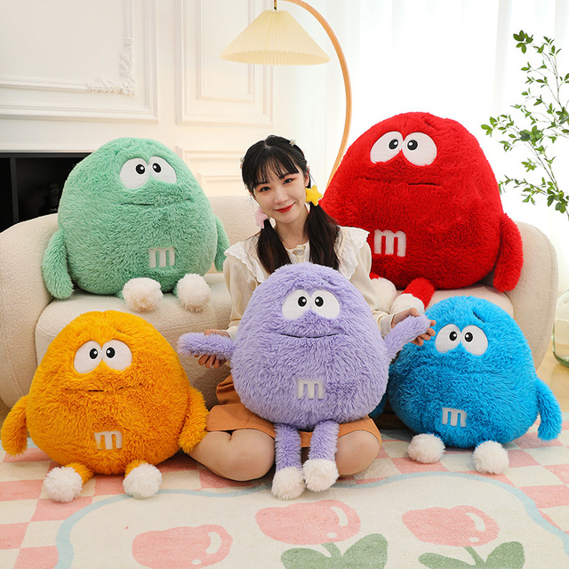 Wholesale New Cross-Border Long-Hair Monster Doll - M&M's Plush Stuffed Toy