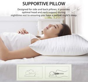 Beckham khách sạn Bộ sưu tập giường gối Vua Kích thước bộ <span class=keywords><strong>2</strong></span>-xuống thay thế giường gel làm mát lớn gối cho dạ dày trở lại - Product Image 3