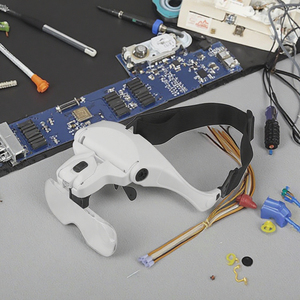 1.0x/1.5x/2.0x/2.5x/3.5x Headband LED chiếu sáng Acrylic & nhựa đầu gắn kính lúp với ánh sáng để đọc - Product Image 2