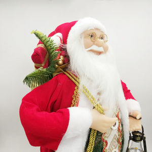 Simulation debout père noël noël père poupée ornements fête nativité ensemble figurines de noël - Product Image 1