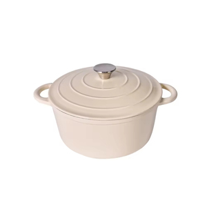 Vente en gros d'accessoires de cuisine modernes casseroles en fonte émaillée ustensiles de cuisine casserole ronde en fonte avec couvercle - Product Image 2