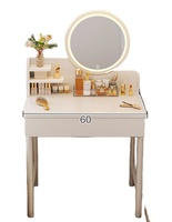 Table de toilette moderne simple et luxueuse avec éclairage, petite nouvelle coiffeuse pour la famille, 2025