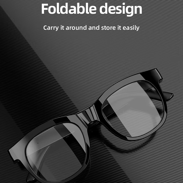 F09 Smart Glasses V6.0 Lightweight Frame Music Player Open-ear FM Radio Adaptive Photochromic Lenses BT Glasses for Men Women
