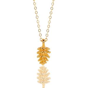 Collar de Piña, Lindo Collar de Ardilla, Joyería de Bellota, Acero Inoxidable 316L, Chapado en Oro de 18k, Collar de Piña - Product Image 2