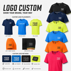 เสื้อยืดเดนิมสปอร์ตพิมพ์โลโก้ตามสั่ง น้ำหนัก 180 กรัม เป็นมิตรต่อสิ่งแวดล้อม ผ้ายืด 4 ทิศทาง ผสมสแปนเด็กซ์ 11%  รายละเอียดสะท้อนแสง แห้งเร็ว - Product Image 2
