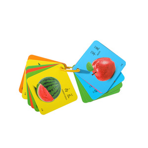 Peinture couleur personnalisée pour enfants Cartes flash double face chinois anglais Cognition Cartes d'apprentissage flash éducatives pour les enfants - Product Image 1