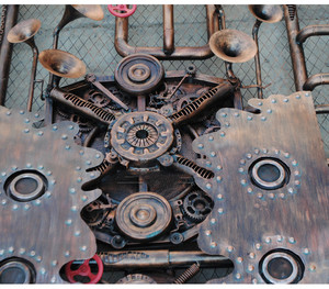 Équipement mural suspendu en fer, décor rétro créatif et Vintage de Style industriel en métal lourd pour Bar, café, Internet, Restaurant, équipement de décoration murale - Product Image 2