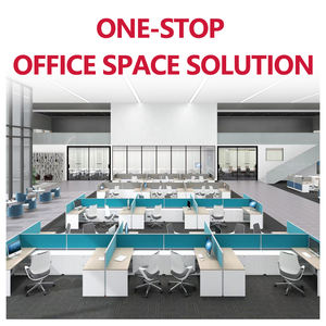 Scrivania da Ufficio Moderna a L Modulare in Legno, Postazione di <span class=keywords><strong>Lavoro</strong></span> a 2 Posti con Divisorio per Hotel e <span class=keywords><strong>Lavoro</strong></span> al Computer - Product Image 5