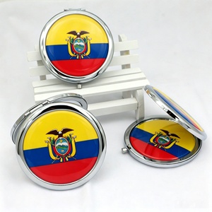 Espejo de maquillaje compacto plegable con diseño de la bandera de Venezuela, redondo y cuadrado, para sublimación, para bolso o viaje. - Product Image 3