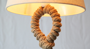 Handmade hiện đại phong cách Bắc Âu đèn cạnh giường ngủ tùy chỉnh dây cơ sở với vải gai dầu bóng đèn bàn linh hoạt và thuận tiện - Product Image 5