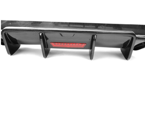 Sợi Carbon Phía Sau Bumper Lip Với LED Đối Với <span class=keywords><strong>Audi</strong></span> A3 S3 <span class=keywords><strong>8V</strong></span> Nâng Cấp KB Phong Cách Phía Sau Khuếch Tán 2014-2019 - Product Image 6