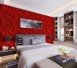 NY830901 guangzhou ihouse best brand classic 3D flowers wall paper
