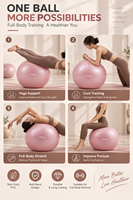 Ballon de yoga, équipement de fitness et de Pilates, équipement de gym, écologique, style capsule de massage, marque OEM, 45/55/65/75/85/95 cm, PVC