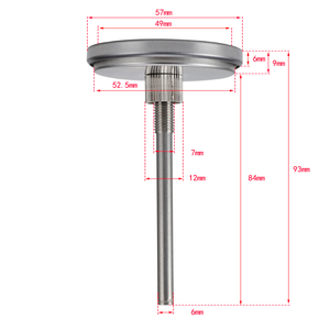 Thermomètre de cuisson sans fil analogique à haute température 1000 degrés, sonde alimentaire personnalisable, thermomètre de four - Product Image 3