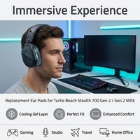 Bantalan Telinga Gel Pendingin Pengganti Kompatibel dengan Headset Gaming Nirkabel Turtle Beach Stealth 700 Gen 2/Stealth 700 Gen 2 MAX