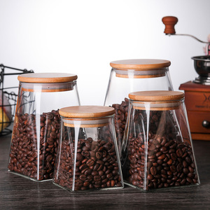 Storage Jars Pantry Storage Containers Glass Canisters Food Storage Glass Jars With Wood Bamboo Lids