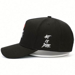 The Best New Style Cute 5 Panel Adult Size Structured Black 100 % Cotton Embroidery Custom Green Underbrim Baseball <b>Hat</b> - Product Image 3