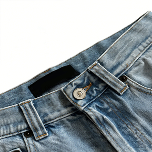 Jeans de Hombre 2026, 14oz, Azul Medio, Lavado, Estilo Vintage, Corte <span class=keywords><strong>Bootcut</strong></span>, Desgastado - Product Image 3
