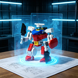 Kit de blocs de construction créatifs STEM expérimentaux, modèle de soldat de type 0, robot Mecha, ensemble de briques à assembler soi-même, jouet décoratif - Product Image 2