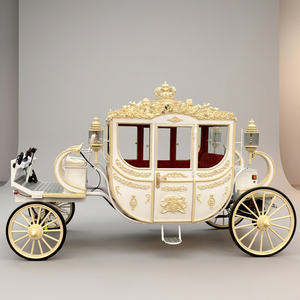 Charrette de mariage électrique CE approuvée, 4 roues, de luxe, sans chevaux, avec batterie 60V 80A, garantie 2 ans, pour l'entrée des mariés - Product Image 1