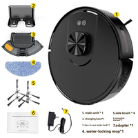 Robot aspirateur intelligent LDS Navigation Android 3500Pa avec navigation GPS, contrôle par application, cartographie multi-étages, balayage et lavage pour le nettoyage domestique