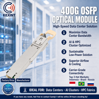 Módulo Óptico Kexint 400G OSFP, Transceptor de 425 Gbps 400 GbE, MMF 850nm 1310nm, Módulo de Fibra Óptica MPO-12 APC para Centro de Datos