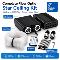 Kit de plafonnier LED à fibres optiques 25W, 900 fibres PMMA de 1,0 mm à éclairage par l'extrémité, avec contrôle par application, indice de protection IP65, intensité variable