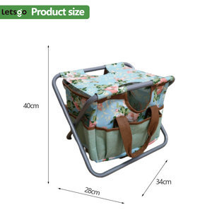 Taburete <span class=keywords><strong>de</strong></span> pesca plegable para exteriores con bolsa <span class=keywords><strong>de</strong></span> herramientas <span class=keywords><strong>de</strong></span> jardín desmontable asiento dos en uno y <span class=keywords><strong>banco</strong></span> <span class=keywords><strong>de</strong></span> almacenamiento para acampar y trabajar en el patio - Product Image 3