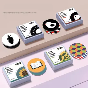 Montessori Baby Visuele Stimulatie Kaart Speelgoed Zwart Wit Kleur Flash Kaarten Voor Pasgeboren Boeken Educatieve Hoge Contrast Flashcards