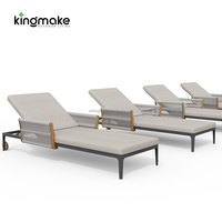 Ensemble de mobilier d'extérieur à prix d'usine, lit de soleil imperméable, chaise longue de piscine pour hôtel, chaise longue de plage en rotin pour extérieur